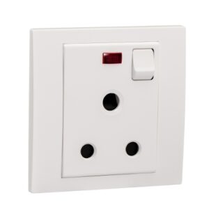 15A 250V 1G SWITCHED SOCKET WITH NEON