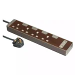 AvatarOn 4-Socket Power Strip with USB Ports | Wood Finish