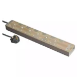 AvatarOn 6-socket power strip with USB ports | Gold Hairline Finish